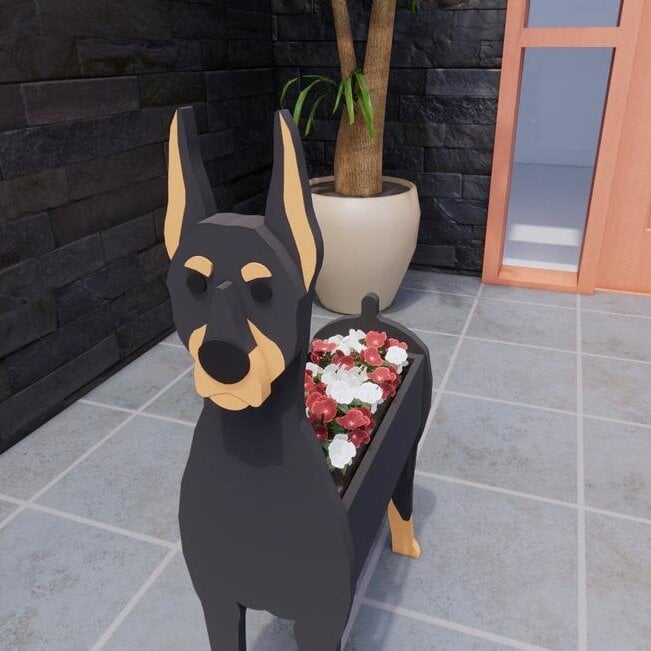Doberman Planter (24*21*10cm)