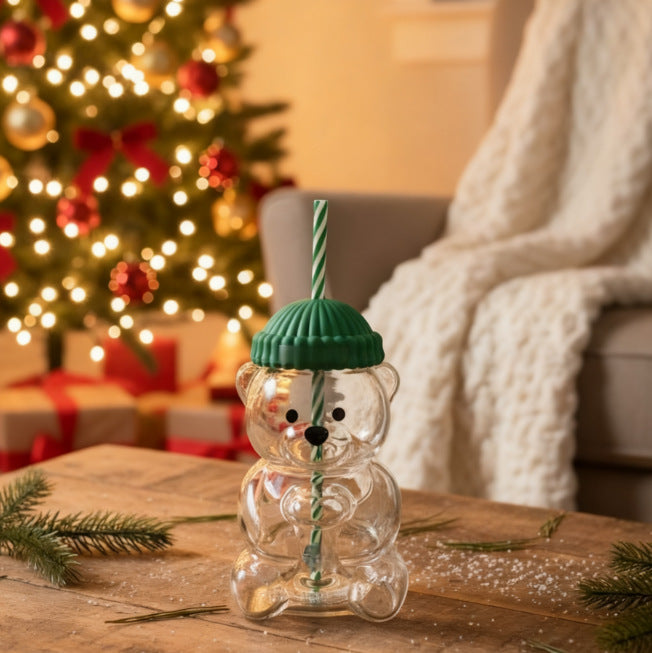 Holiday Teddy Bear Cup – Beanie Lid