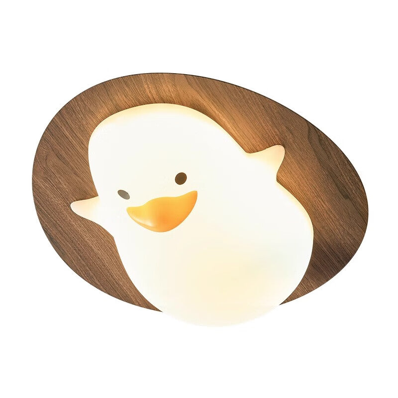 Highendlights Full-Spectrum Kids Room Ceiling Light - Cartoon Walnut Wood Style