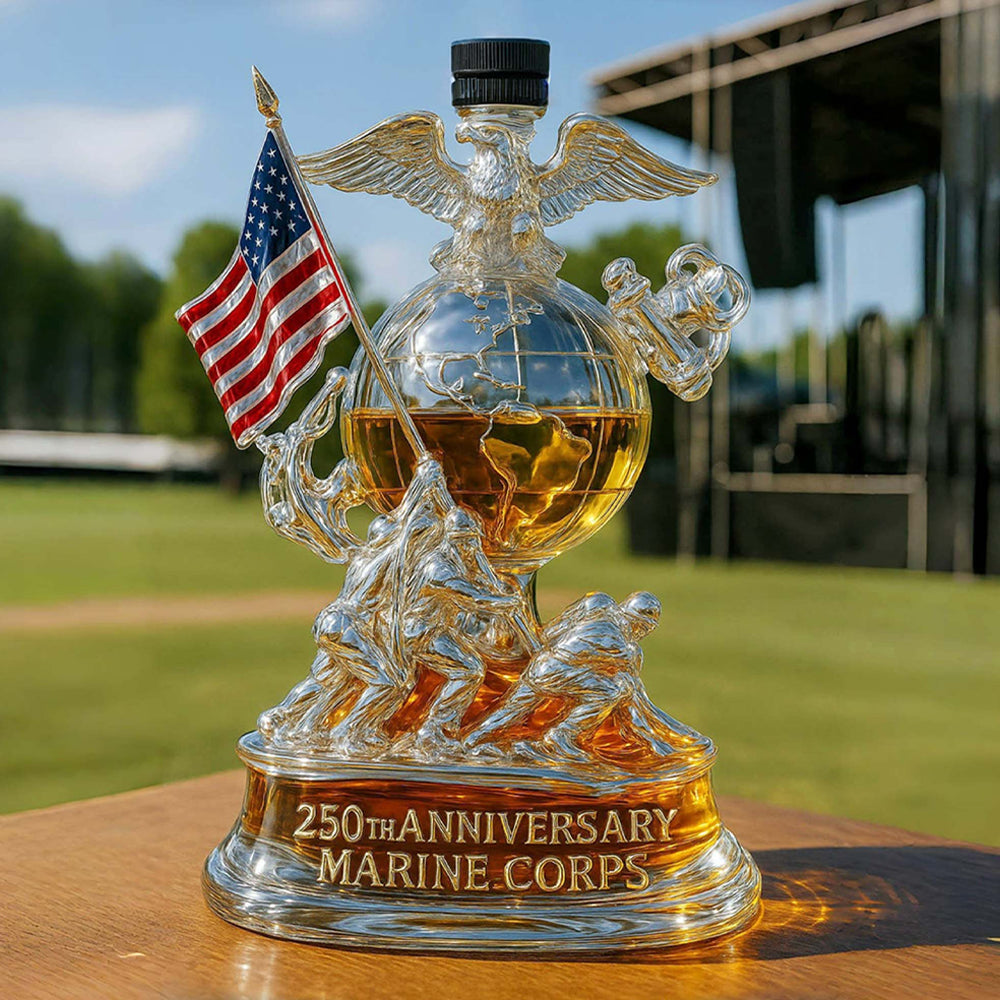 250th Anniversary Marine Corps Commemorative Whiskey Bottle