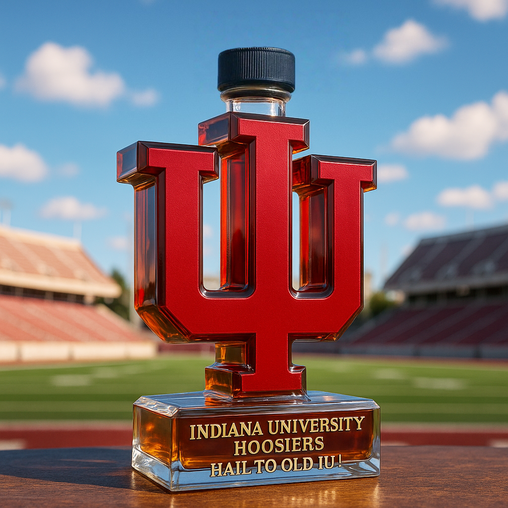 Indiana University Hoosiers Whiskey Bottle
