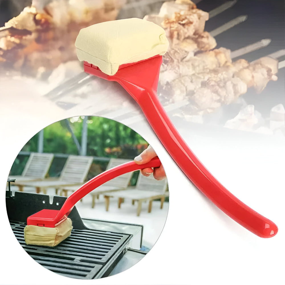 Grill Cleaning Brush Steam Scrub Tool Long Handle Design