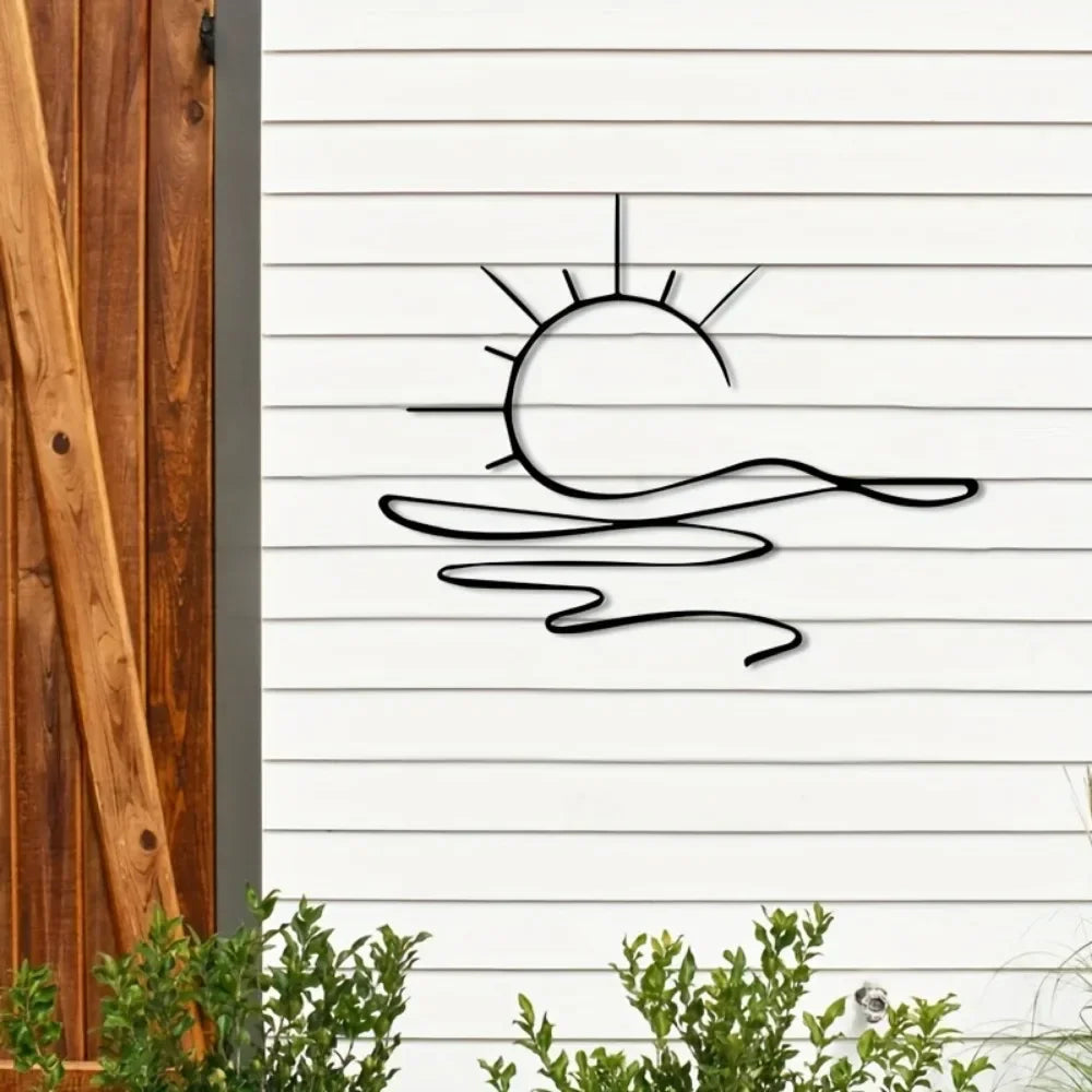 Sunrise Metal Wall Art - Stylish Iron Decor for Contemporary Homes, Ideal Wedding & Housewarming Gift