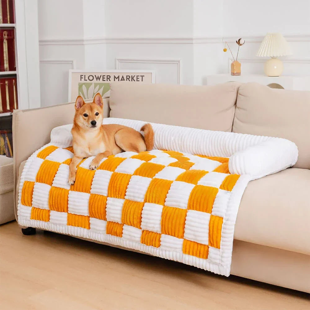 Luxury Plush Dog Bed Couch Cover for Large Pets