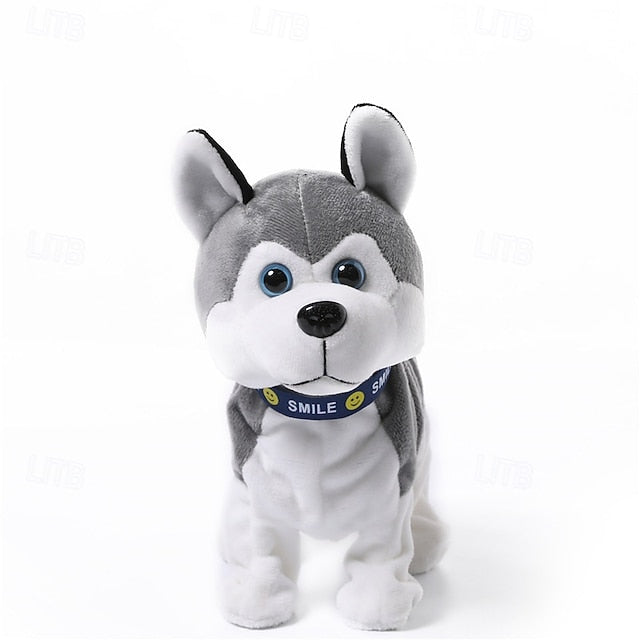 Interactive Electronic Plush Puppy with Sound-Activated Play