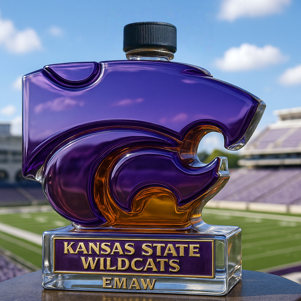 Kansas State Wildcats Whiskey Bottle