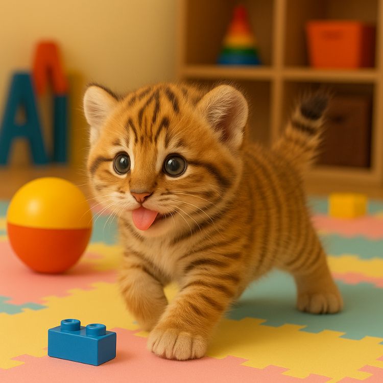 Realistic Interactive Robot Tiger Cub – Walking & Meowing Electronic Pet Toy