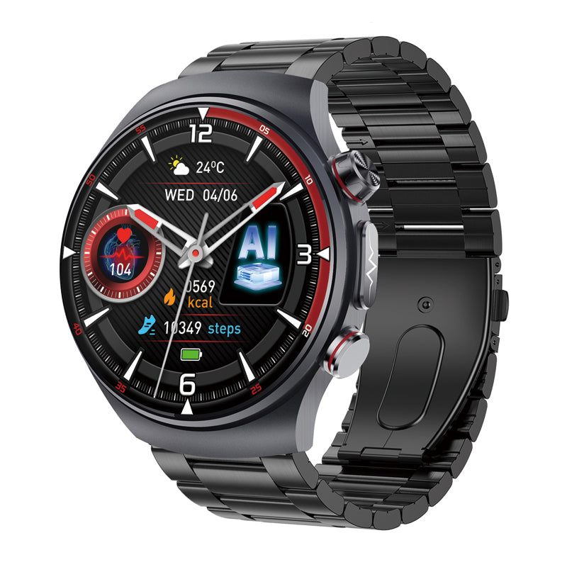 Professional High-end Blood Glucose Blood Pressure ECG/EKG HRV Monitoring Health Smart Watch