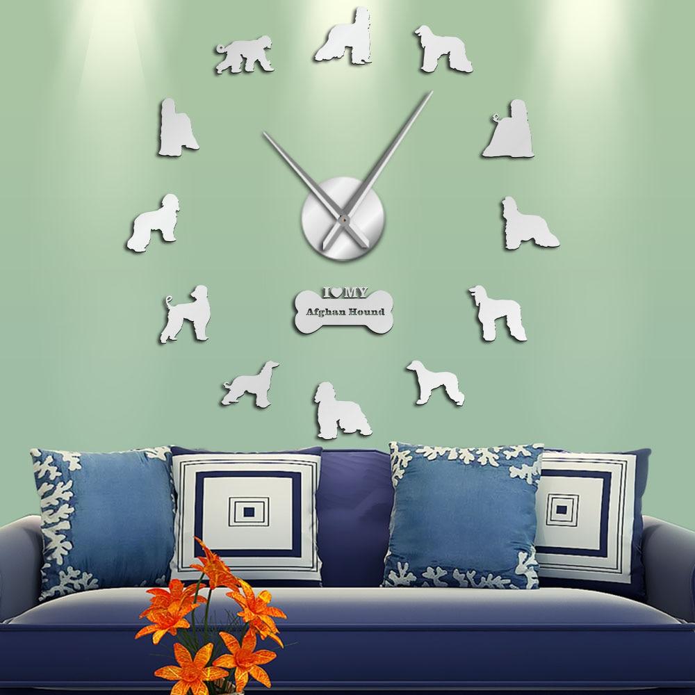 Afghan Hound Dog Lovers Large Frameless DIY Wall Clock Gift