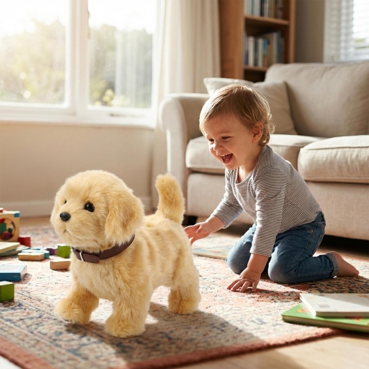 Realistic Plush Robot Puppy – Interactive Electronic Pet Dog for Kids