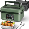 Wireless Rechargeable Heated Lunch Box with Timer and 1L Stainless Container