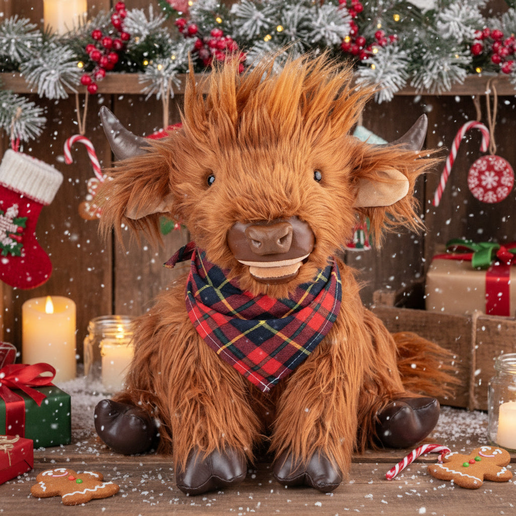 Highland Cow Plush – Weighted Toy for Kids & Adults