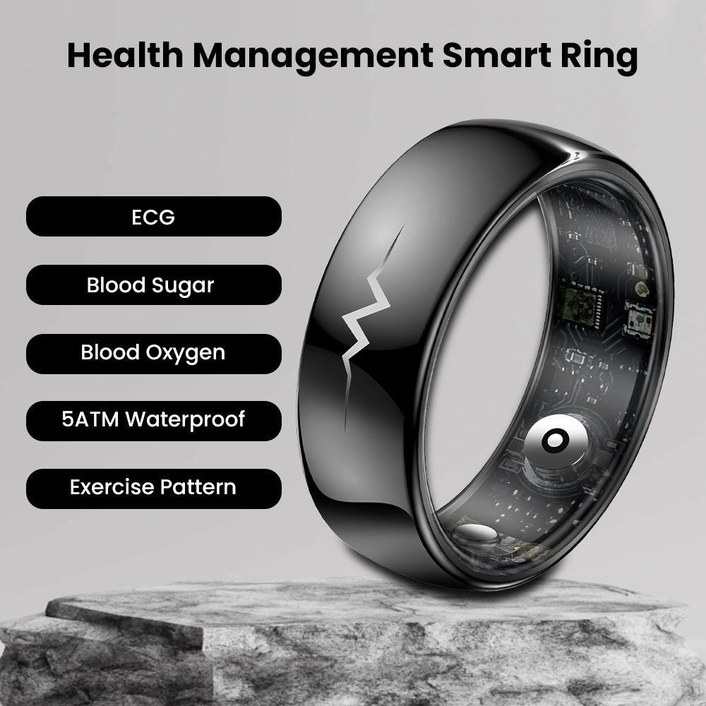 Smart Ring for Blood Glucose, ECG/EKG & Blood Pressure Monitoring