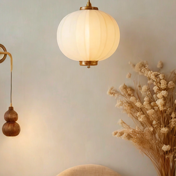 Highendlights Gourd Wall Sconce - New Chinese Walnut & Brass