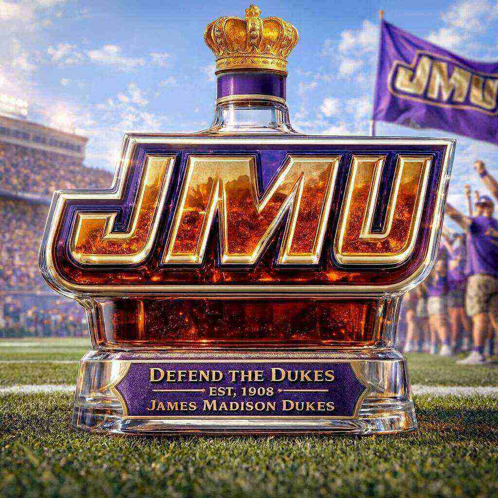 JMU DUKES Whiskey Bottle