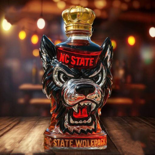 NC State Wolfpack Custom Whiskey Bottle