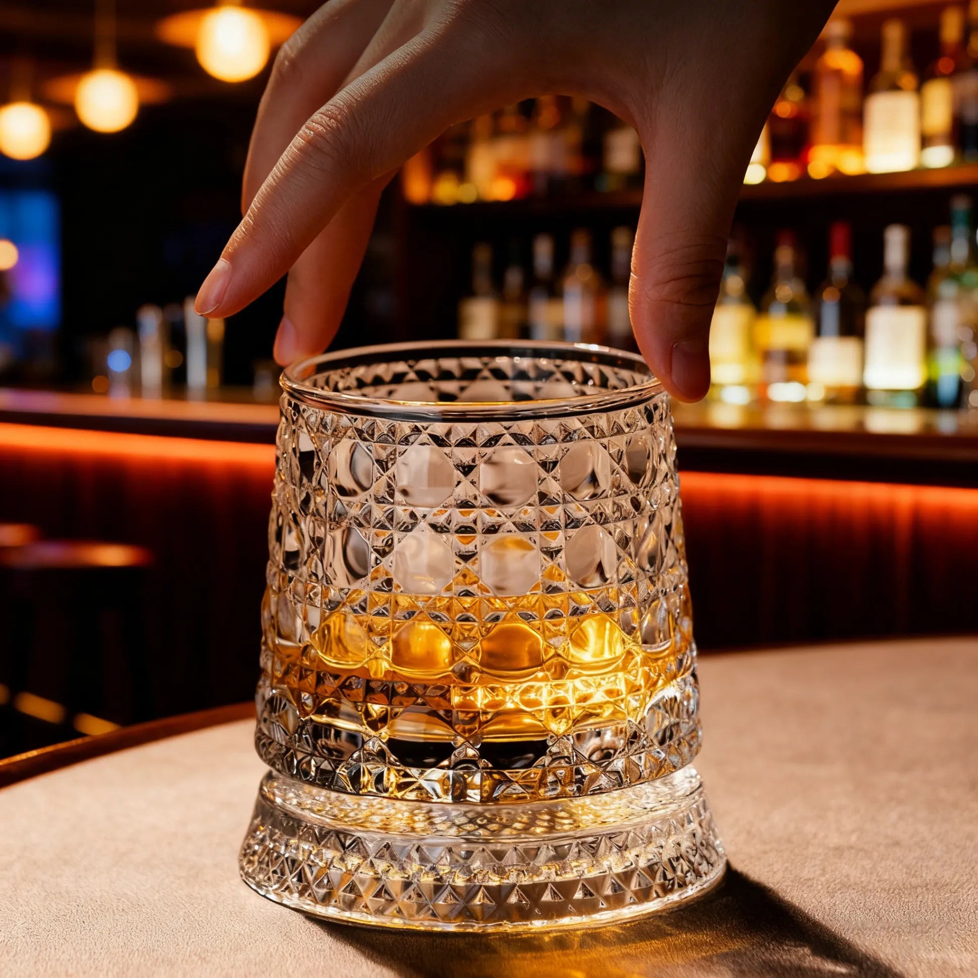 Otating Crystal Whiskey Glasses Set (2-pack)