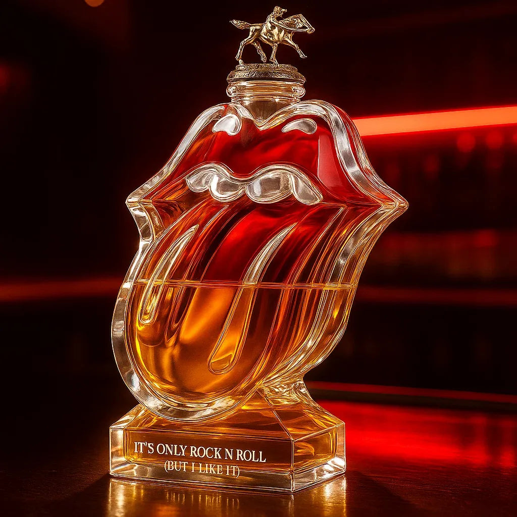 The Rolling Stones - Tongue And Lips Whiskey Bottle