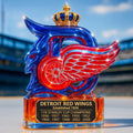 Commemorative Hockey Trophy With Crown And Wings Design