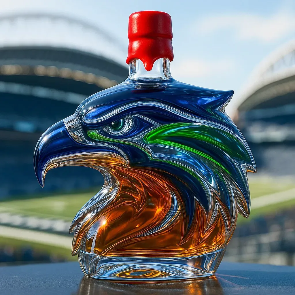 Eagle Head Shaped Whiskey Decanter - Unique Gift For Sports Enthusiasts And Collectors