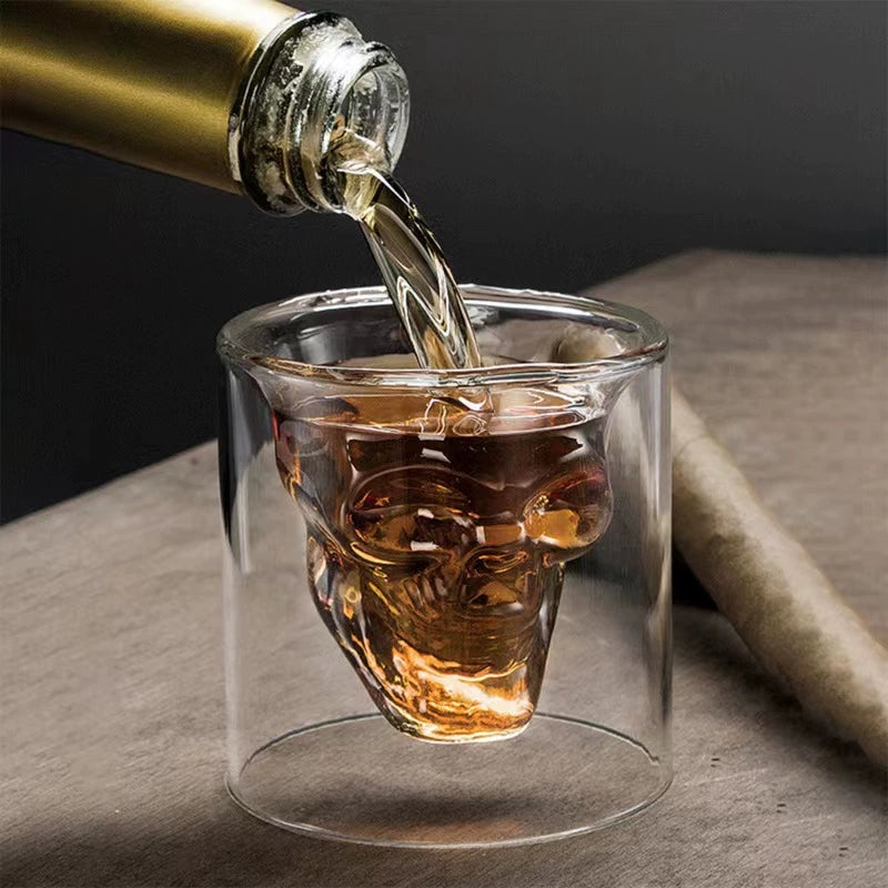 Double Skull Glass – Unique Double-Wall Glass for Hot & Cold Drinks