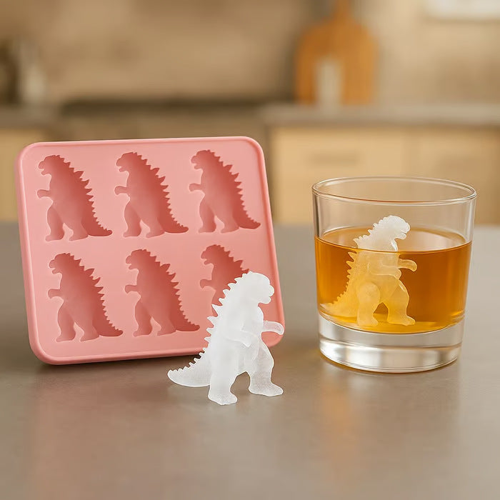 3D Godzilla Ice Mold – Reusable Silicone Mold for Whiskey, Cocktails, and More