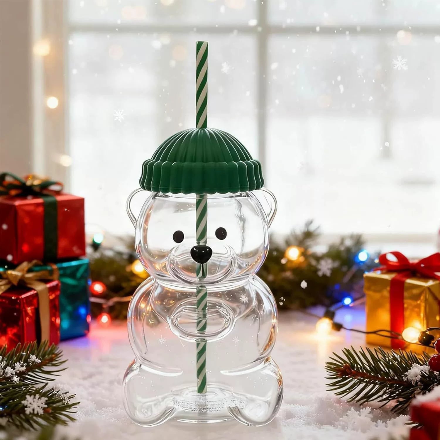 Holiday Teddy Bear Cup – Beanie Lid