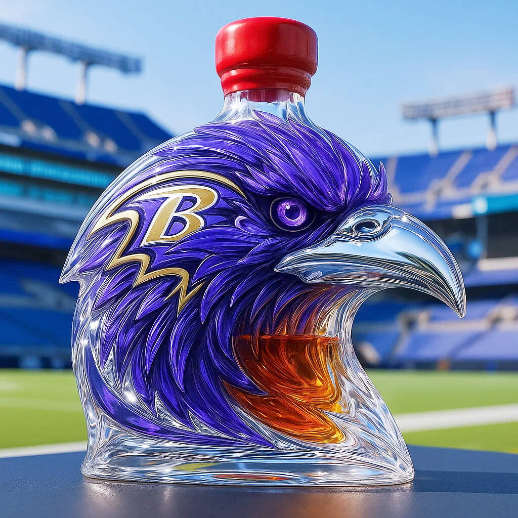 Baltimore Ravens Whisky Bottle