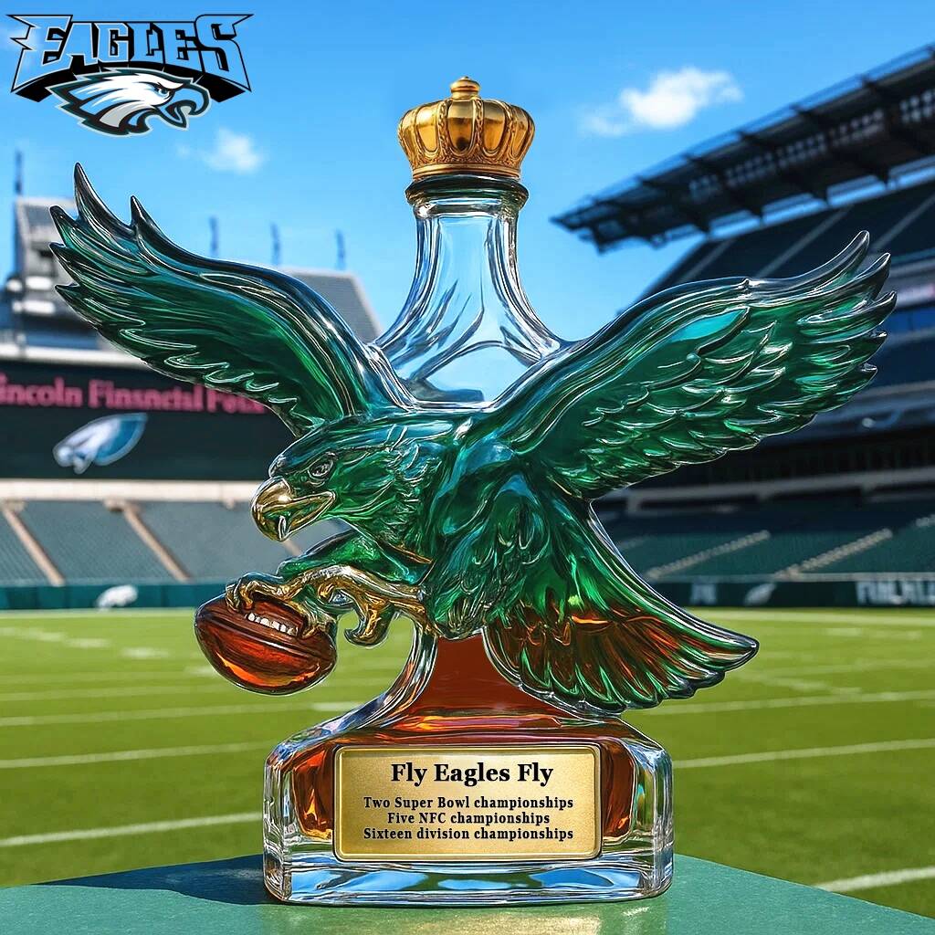 Philadelphia Eagles Retro Logo Whiskey Bottle