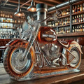 Retro Motorcycle Shape Glass Whiskey Bottle