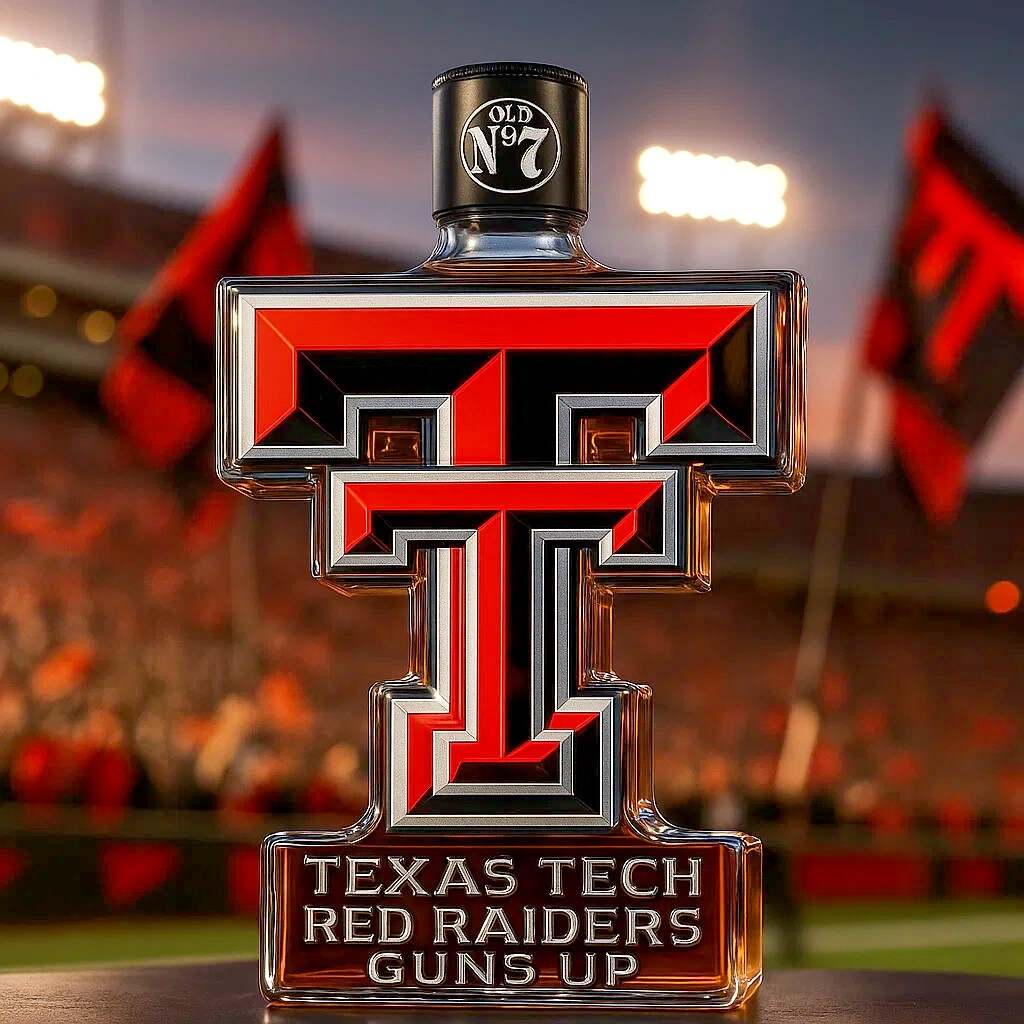 TEXAS TECH Red Raiders Collector’s Whiskey Bottle
