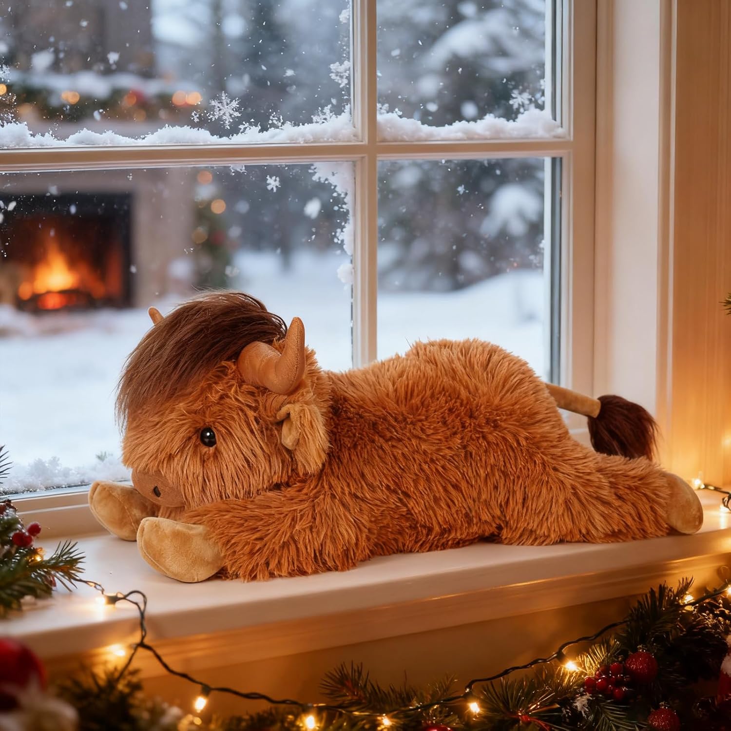 Weighted Highland Cow Stuffed Animals | 4.2 Lbs Weighted Highland Cow Plush for Kids