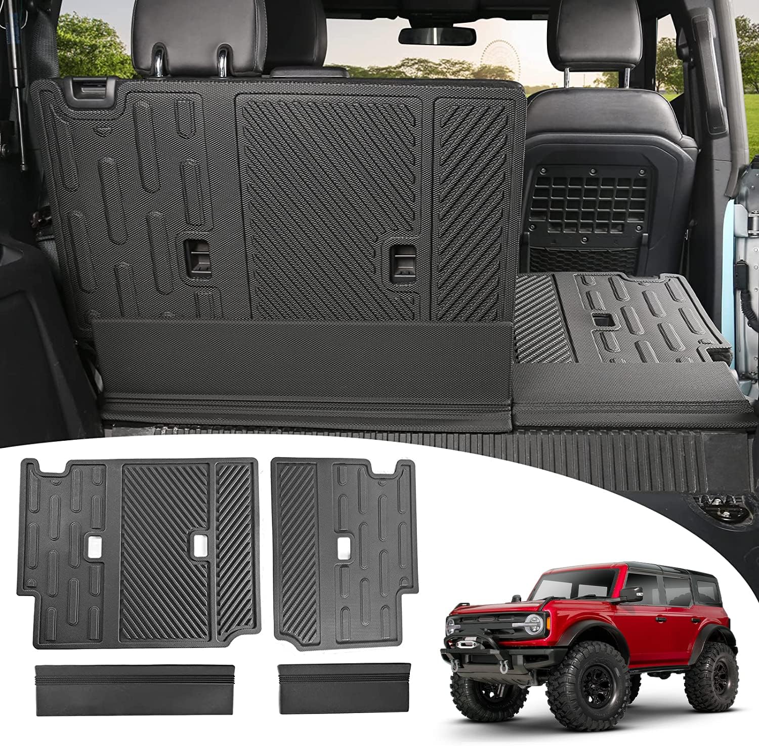 Rear Seat Back Cover Backrest Protector with Dog Seat Liner  for Ford Bronco 2/4 Door 2021 - 2025