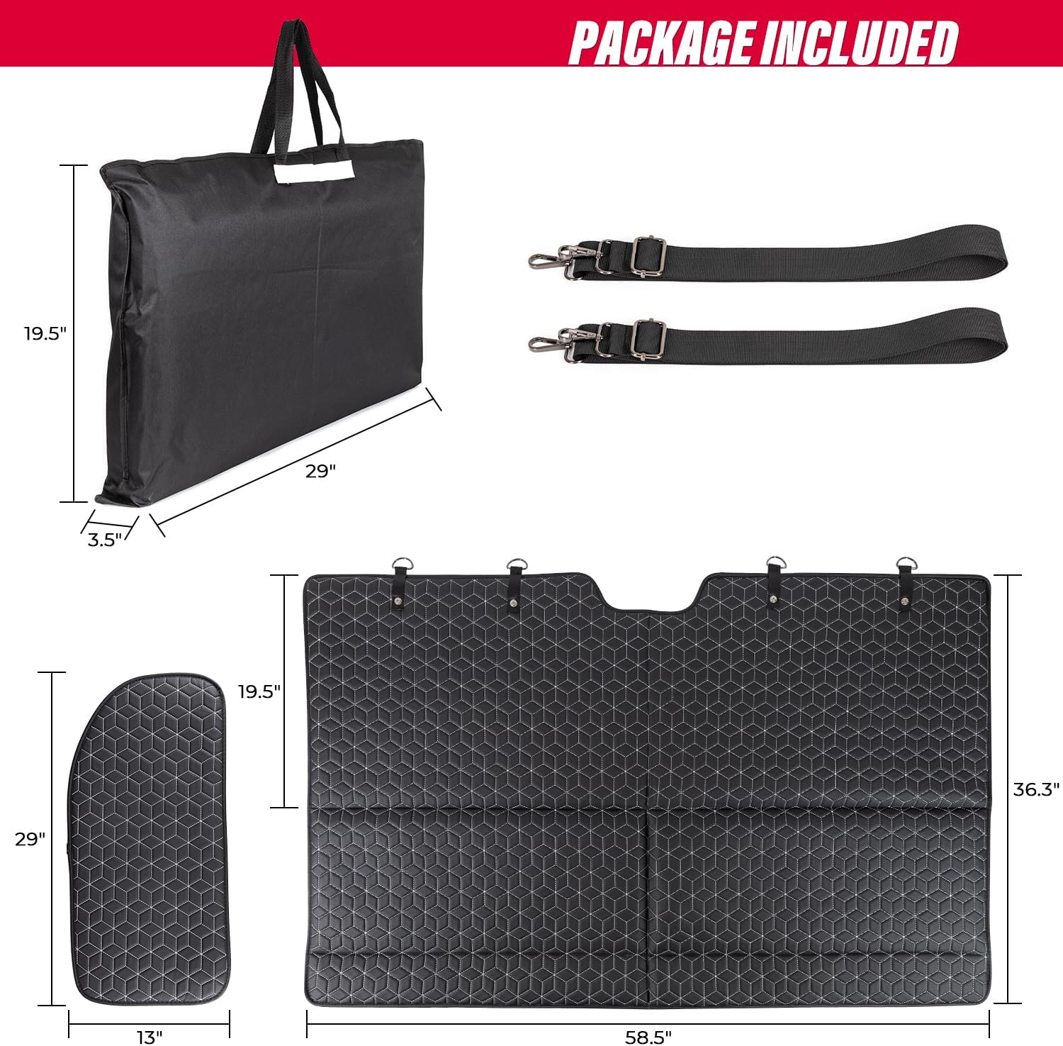 Non-Inflatable Truck Bed Mattress for Full-Size Trucks – Fits F150, RAM 1500, Silverado, Tundra