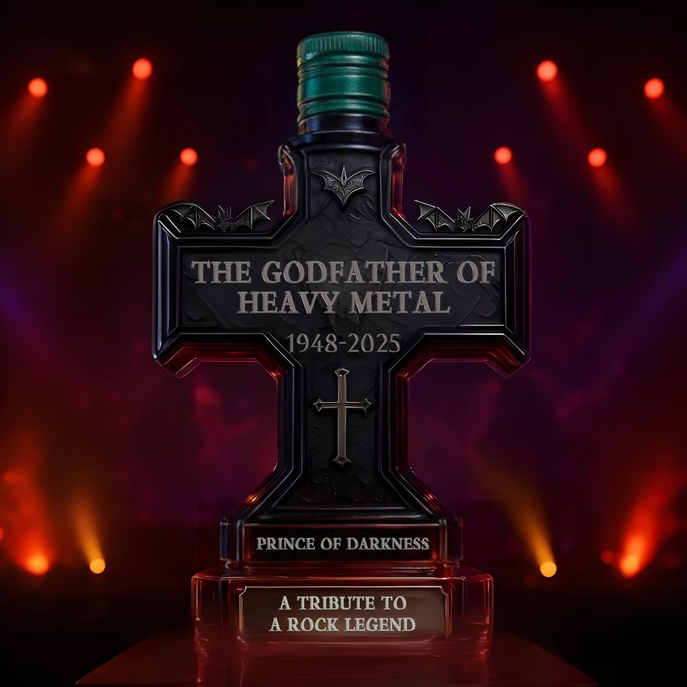 Ozzy Osbourne Final Tour Memorial Whiskey Bottle