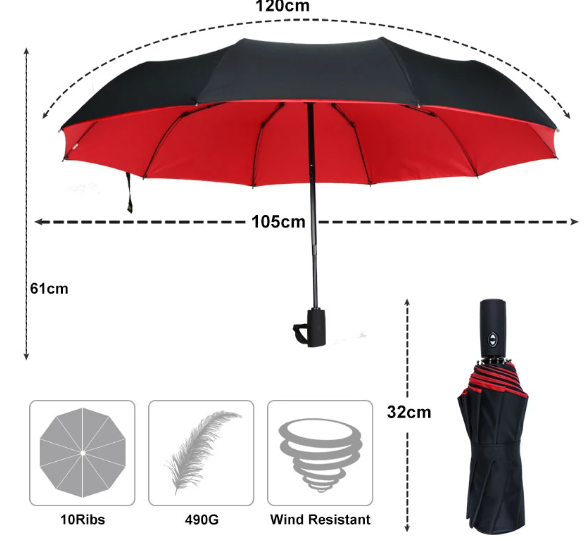 Windproof All-Weather Umbrella Built for Strong Outdoor Protection