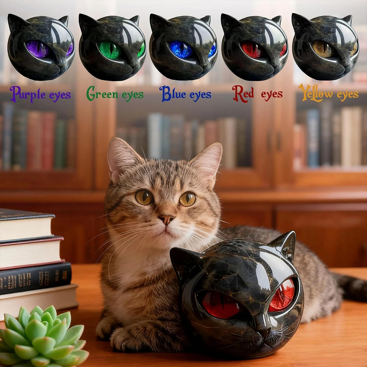 Black Cat Sculpture – Modern Decorative Art Ornament for Home or Office