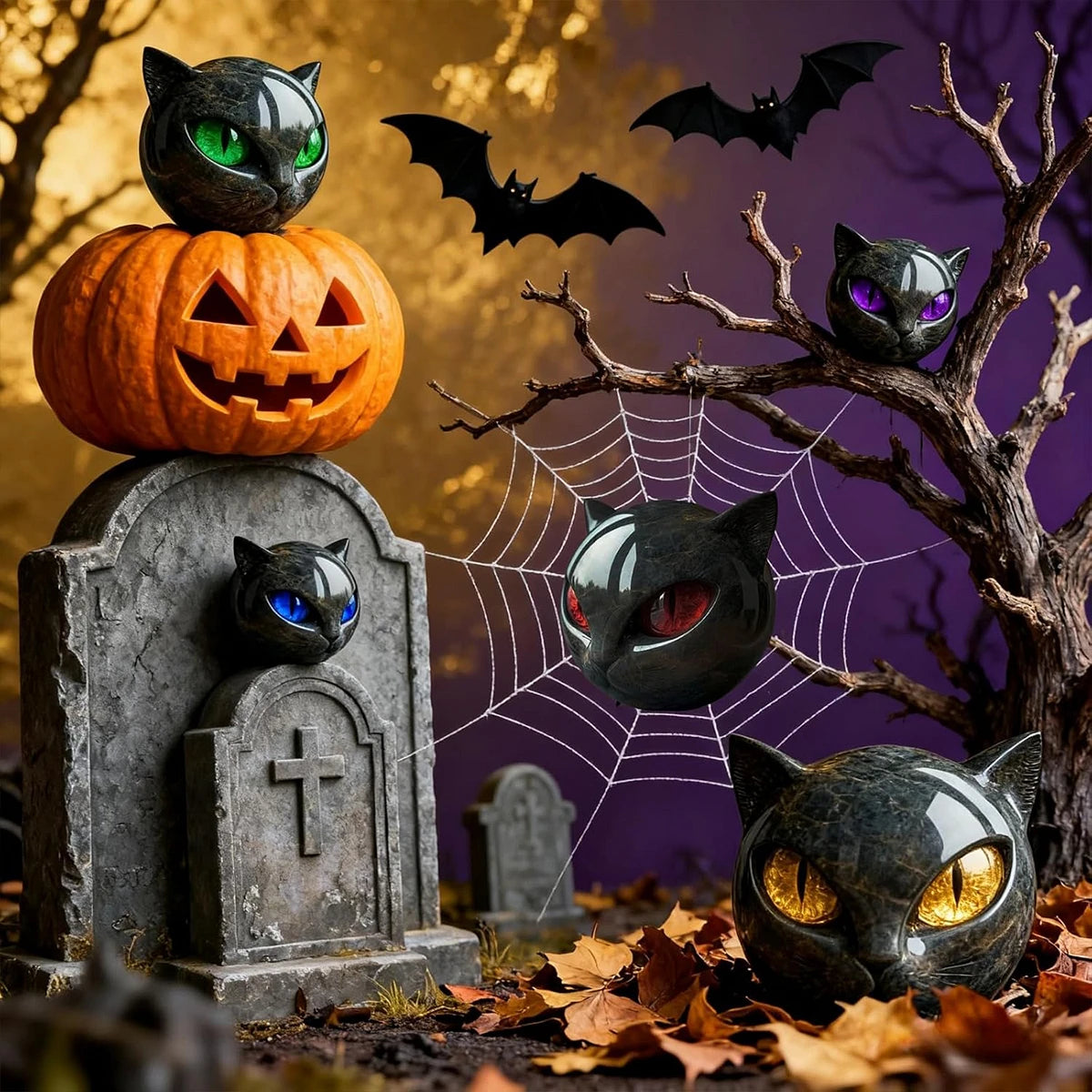 Black Cat Sculpture – Modern Decorative Art Ornament for Home or Office