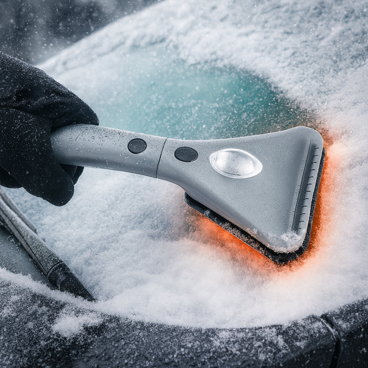 Ice Scraper Heated Car Window Defrost Tool