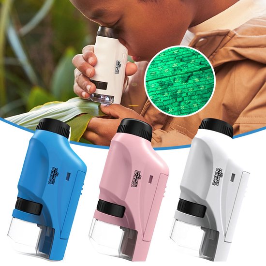 Kids’ Portable Microscope 60x-120x Magnification Educational Toy Durable Child-Friendly