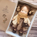 Handmade Waldorf doll for creative play – Natural materials, 30 cm