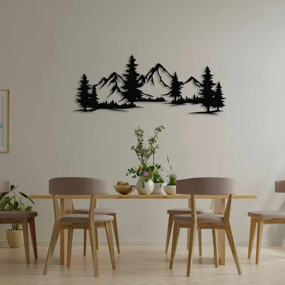 Evergreen Tree Metal Wall Art – Ideal Christmas Gift for Kids Rooms and Farmhouse Aesthetic Decor