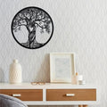 Rustic Black Tree of Life Metal Wall Art – Laser Cut Sculpture for Living Room, Bedroom, Indoor & Outdoor Home Decor