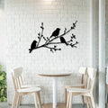 Bird on a Branch Metal Wall Art - Unique Tree Decor for Home, Housewarming Gift, Elegant Bird Design Metal Wall Sign