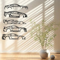 Stylish Iron Sports Car Wall Art – Hot Border Metal Line Design for Auto Enthusiasts and Car Lovers