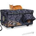 Weatherproof Heated Outdoor Cat House - Insulated Winter Shelter with Heated Pad