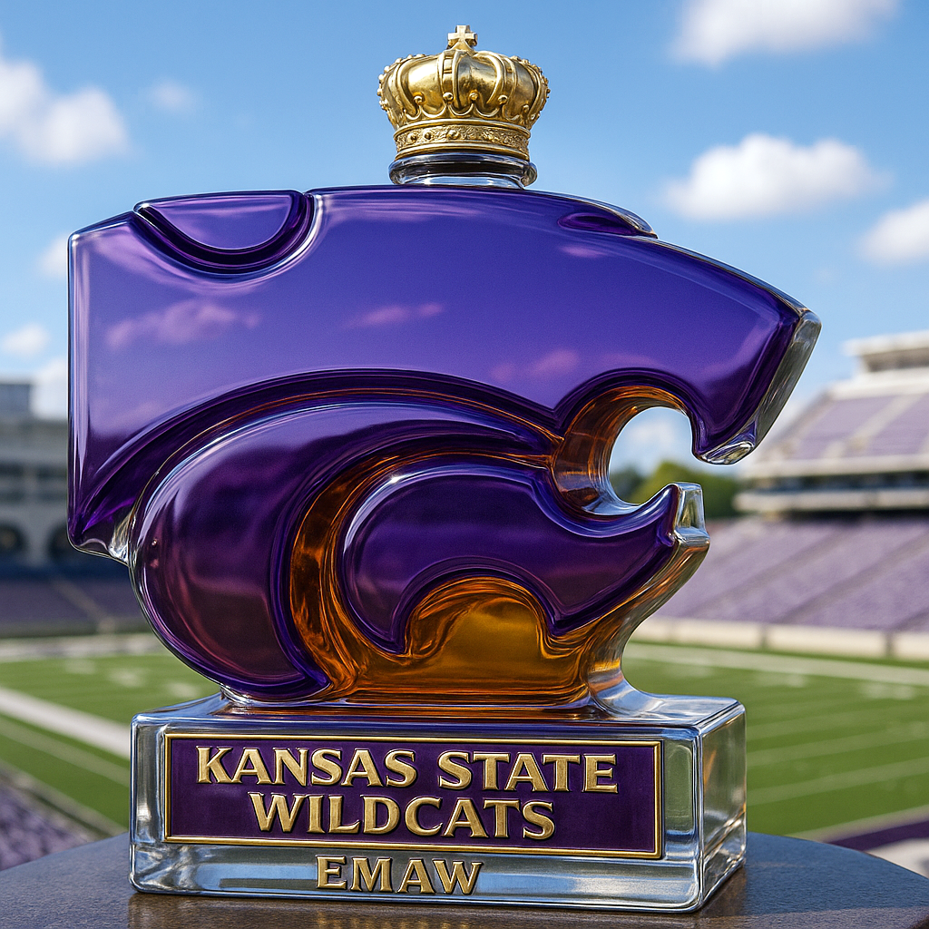 Kansas State Wildcats Whiskey Bottle