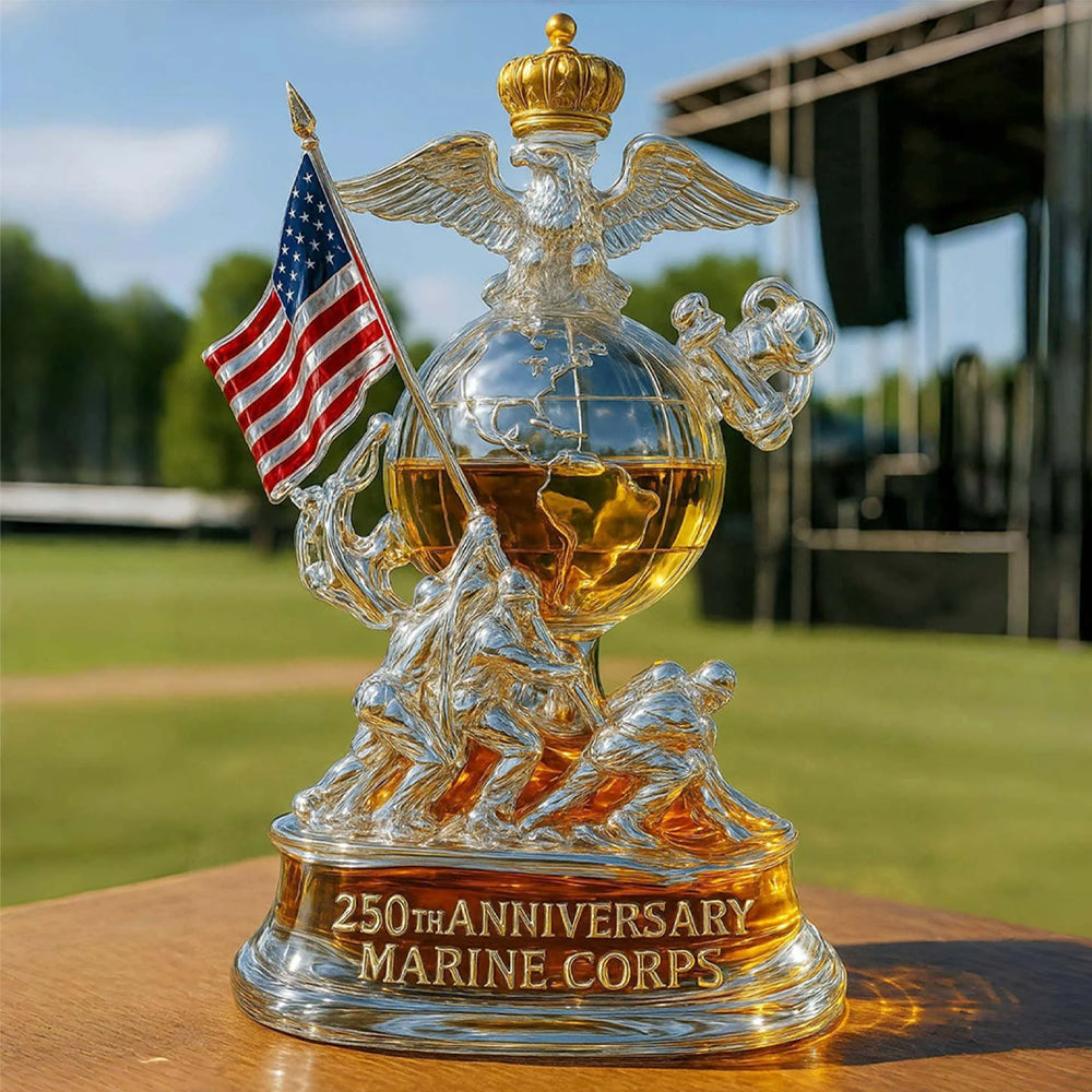 250th Anniversary Marine Corps Commemorative Whiskey Bottle