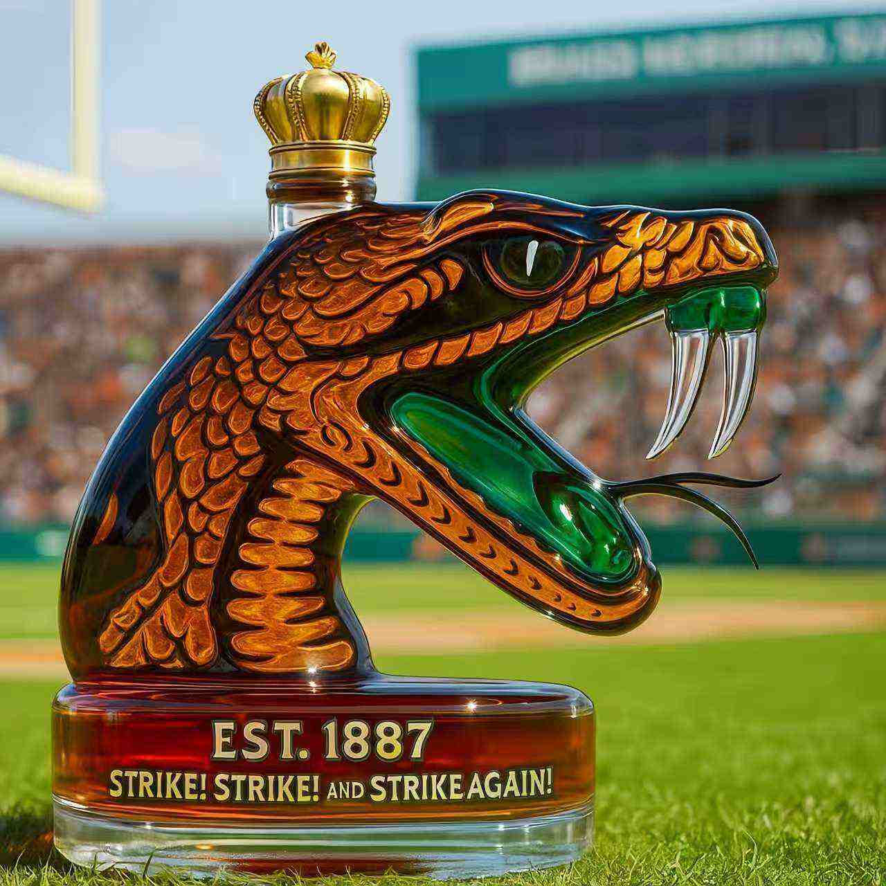 Auburn Tiger Fangs Whiskey Bottle