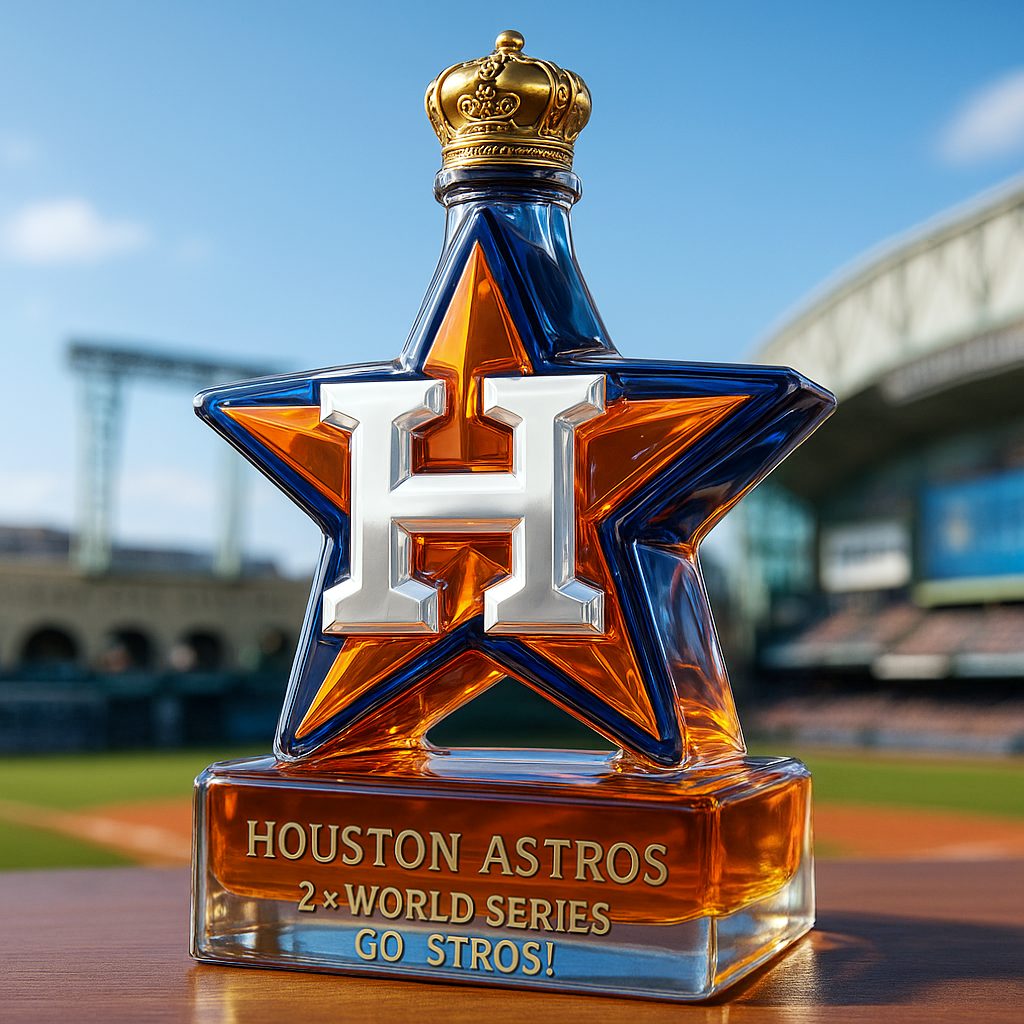 Houston Astros Whiskey Bottle